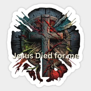 Jesus Died for Me John 3:16 V6 Sticker